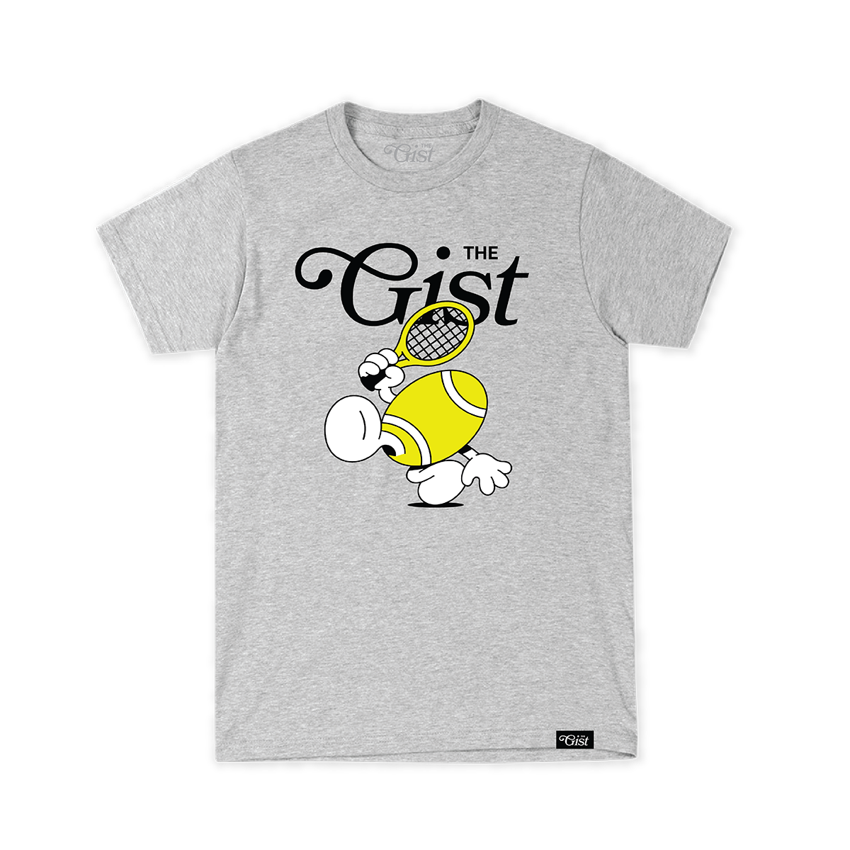 The Gist - Tennis Character Logo Tee - Grey Heather